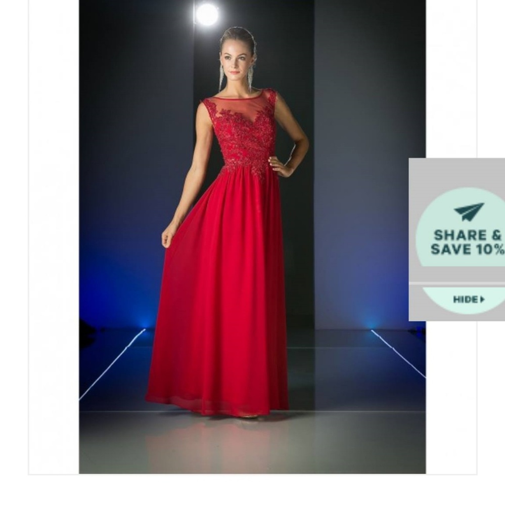 Full length ruby red formal dress NWT